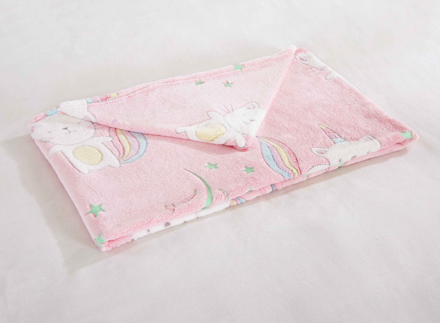 "Kittycorn" Hooded Glow-in-the-Dark Throw Blanket