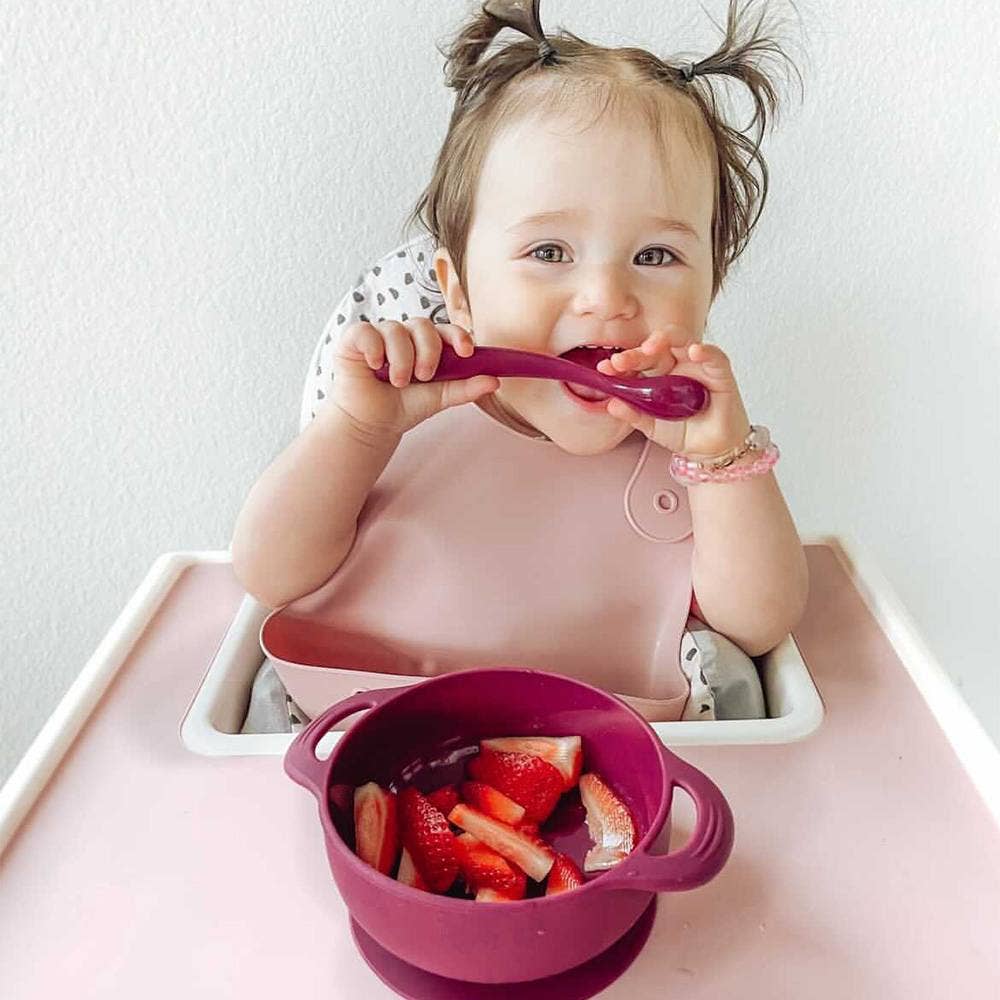 Foodie® Bowl with Lid + Spoon: Cranberry