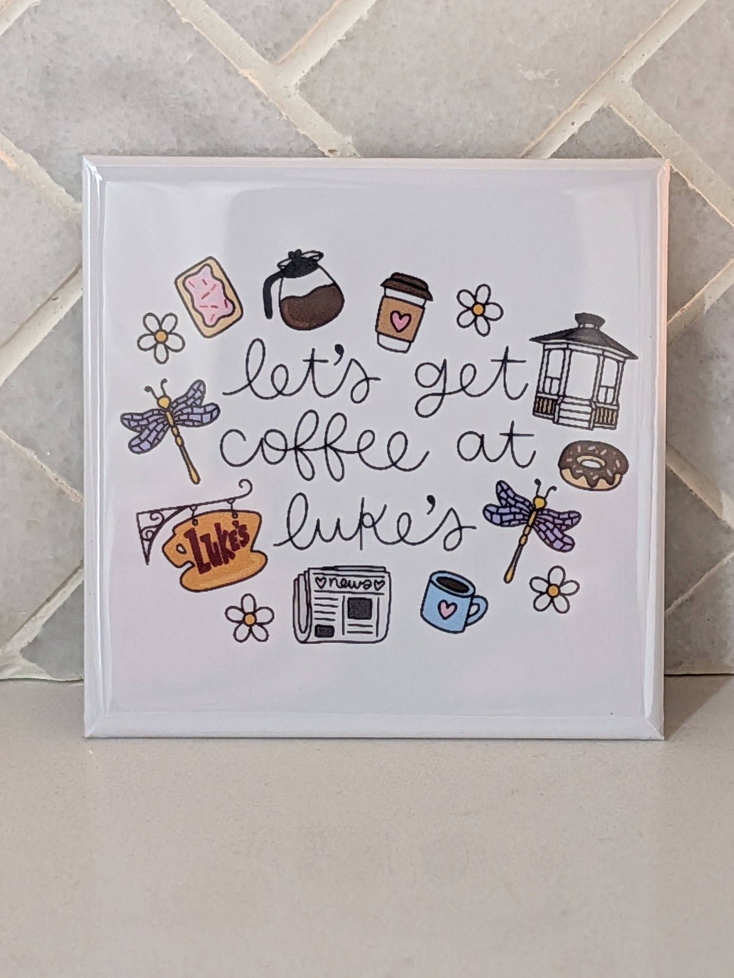 Luke's Coffee Fridge Locker Magnet