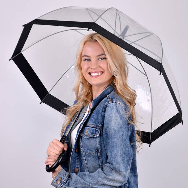 See-Thru-Bubble Wind-Resistant Premium Clear Umbrella
