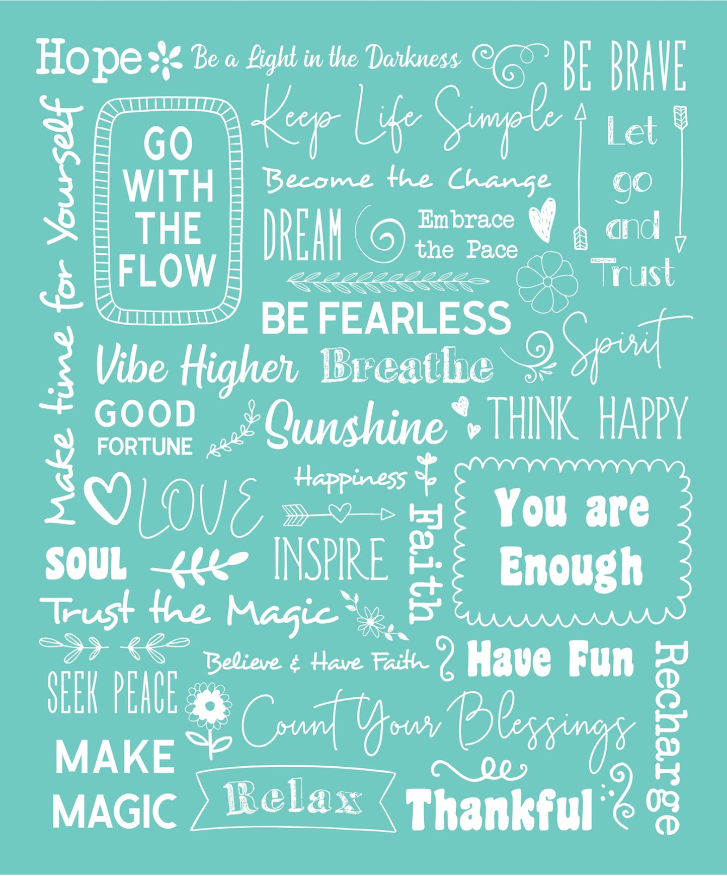 "Inspire" - Sentimental Sayings Throw Blanket