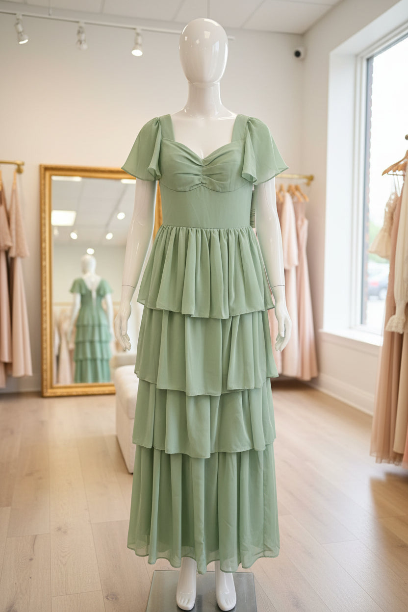 Sage green corset back