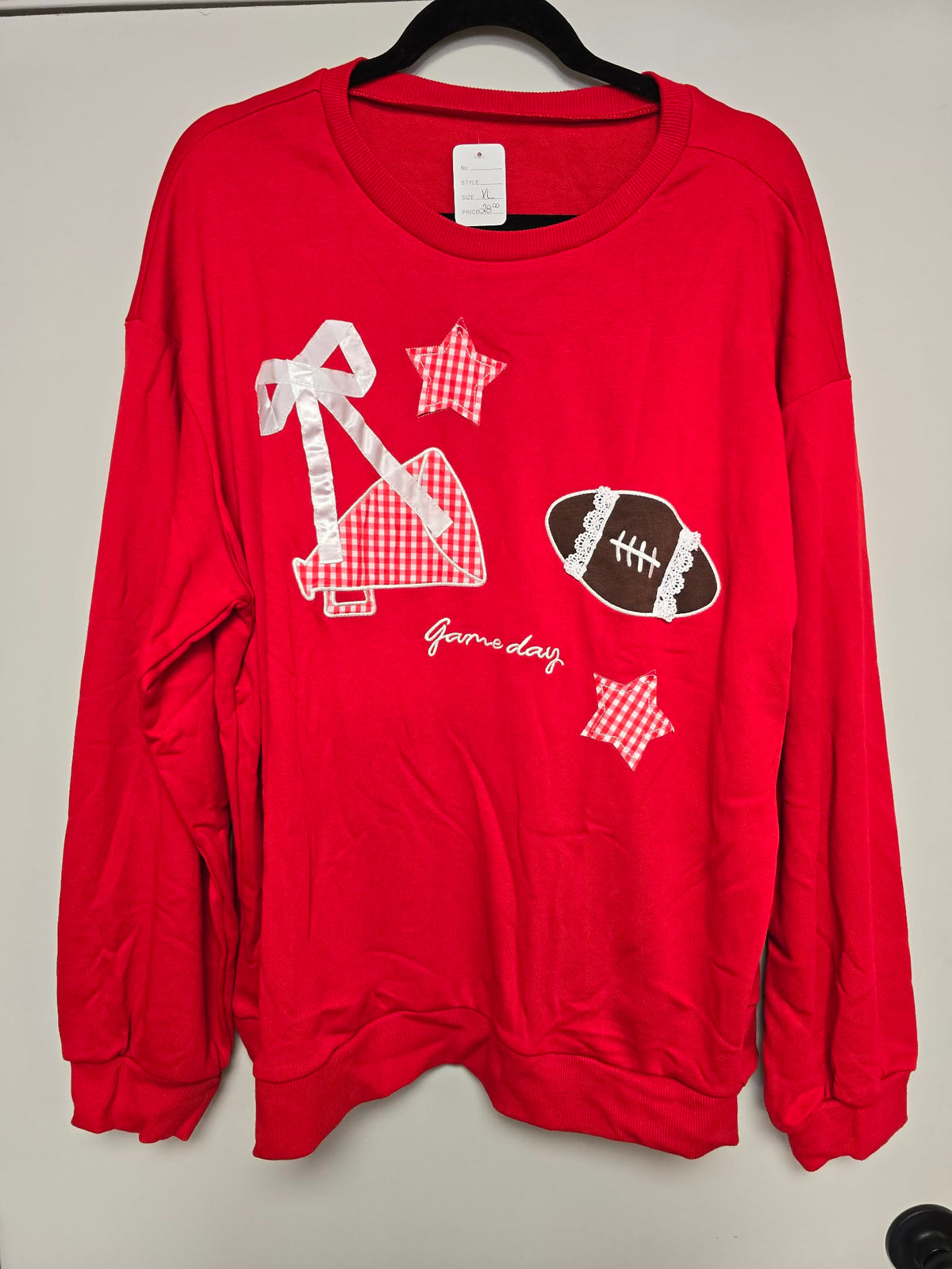 Red Game Day sweatshirt