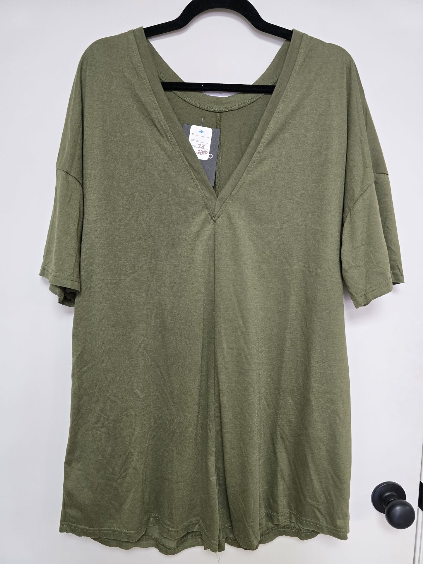 Olive Green Romper w/ pockets