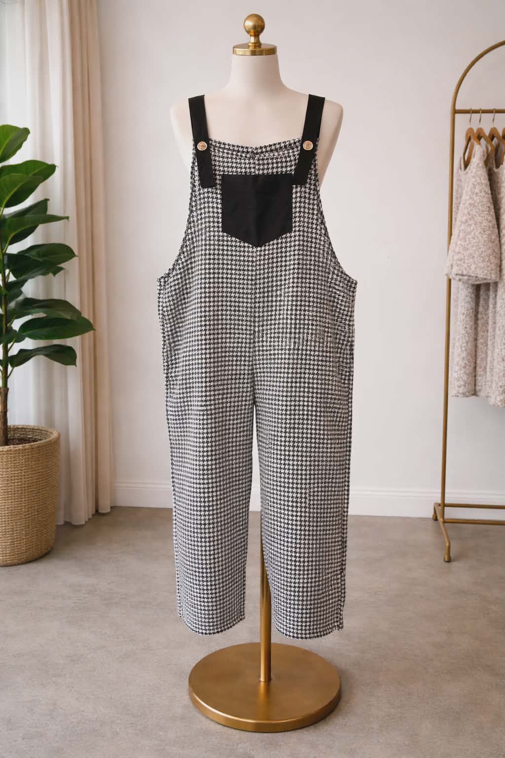 Houndstooth Overalls