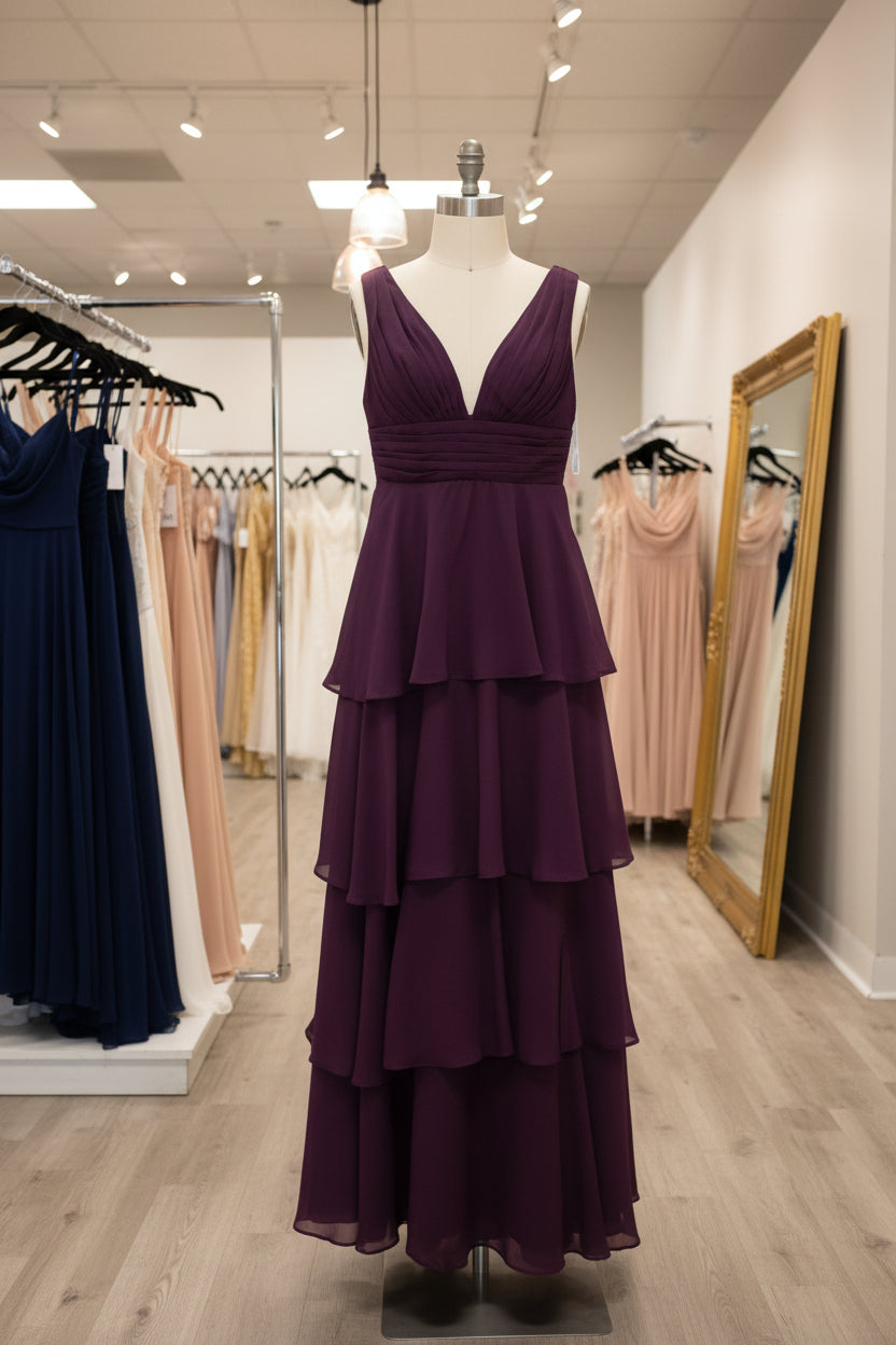 Plum zipper back