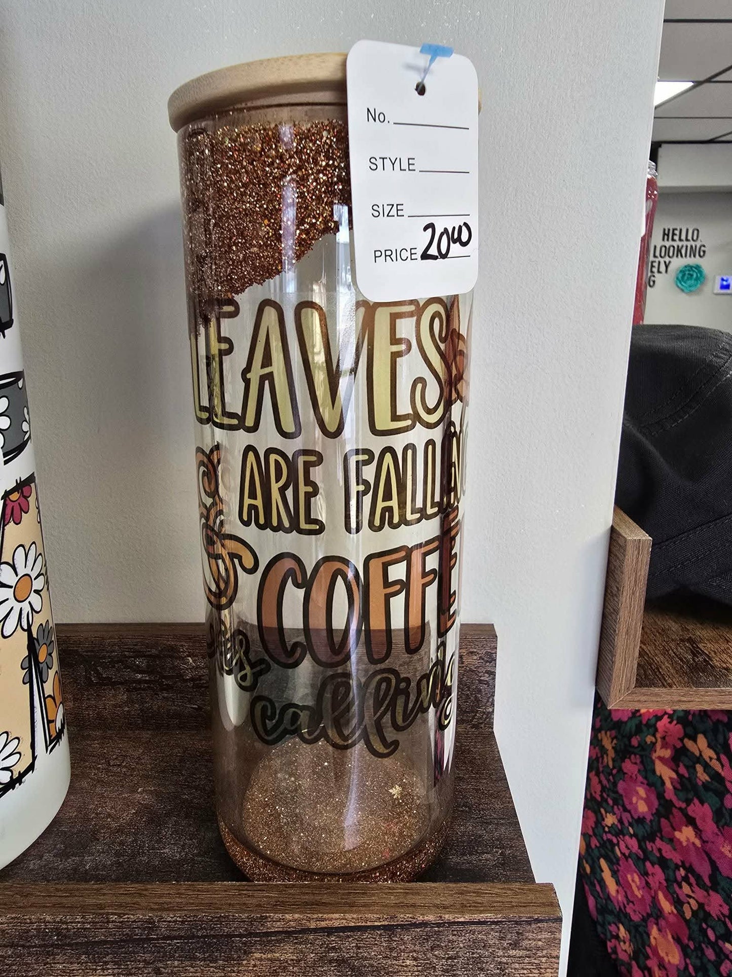 Leaves are falling glass