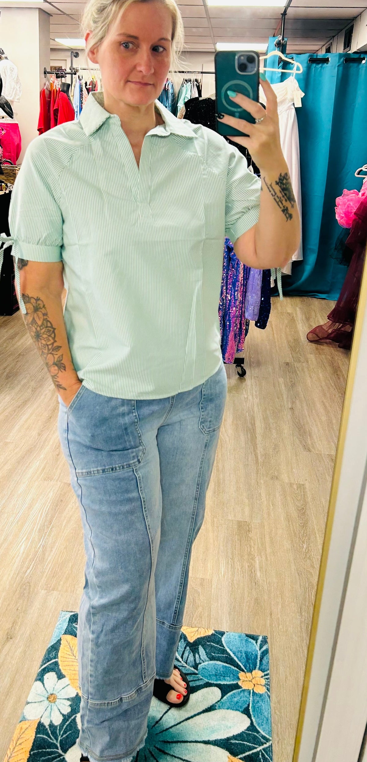 Beau Blue wide leg jeans