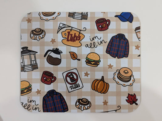 GG Inspired Autumn Checker Gingham Mousepad