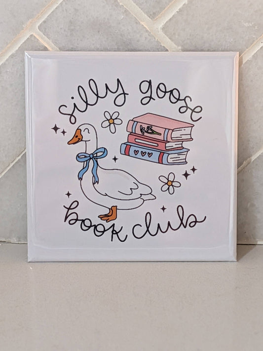Silly Goose Book Club Fridge Locker Magnet