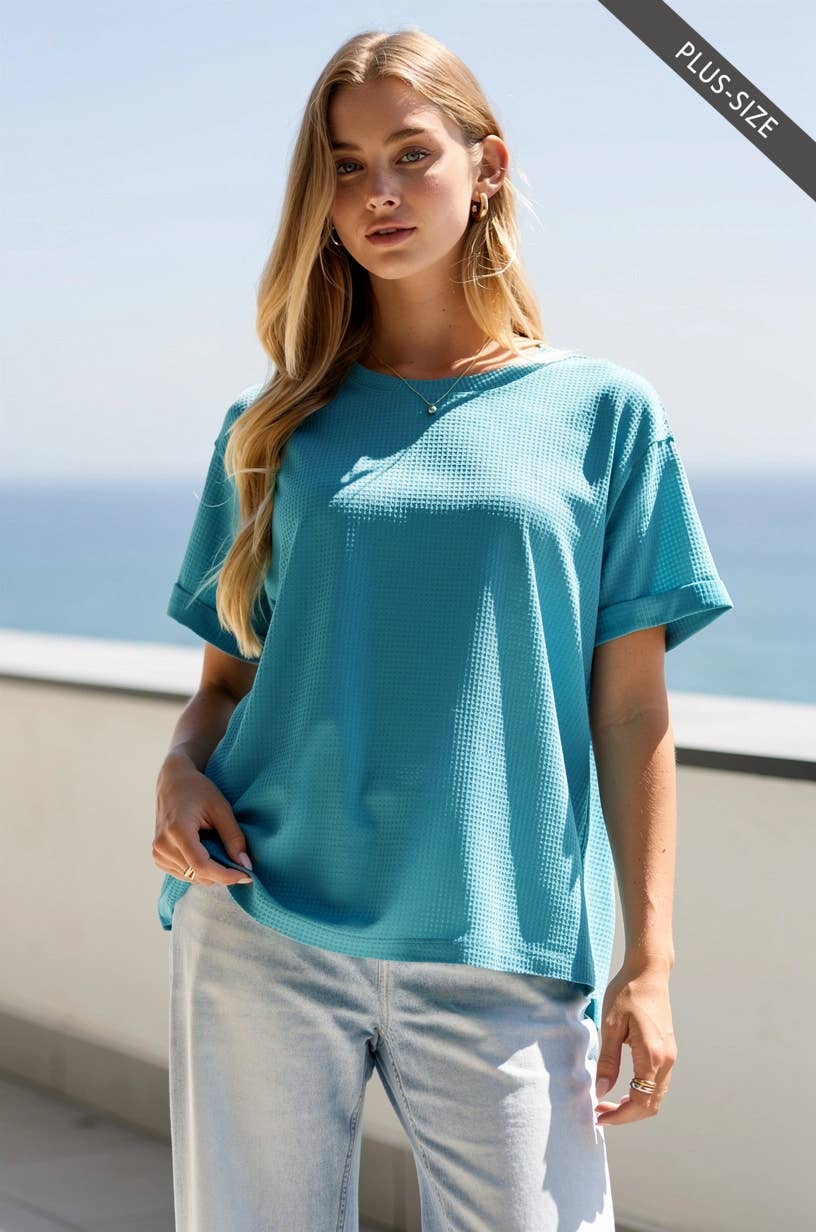 PLUS SIZE Essential Two Tone Thermal Top