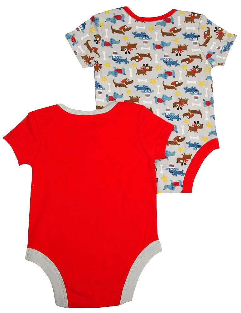 Happi by Dena Baby Boys Newborn Short Sleeve Bodysuit 2 Piec