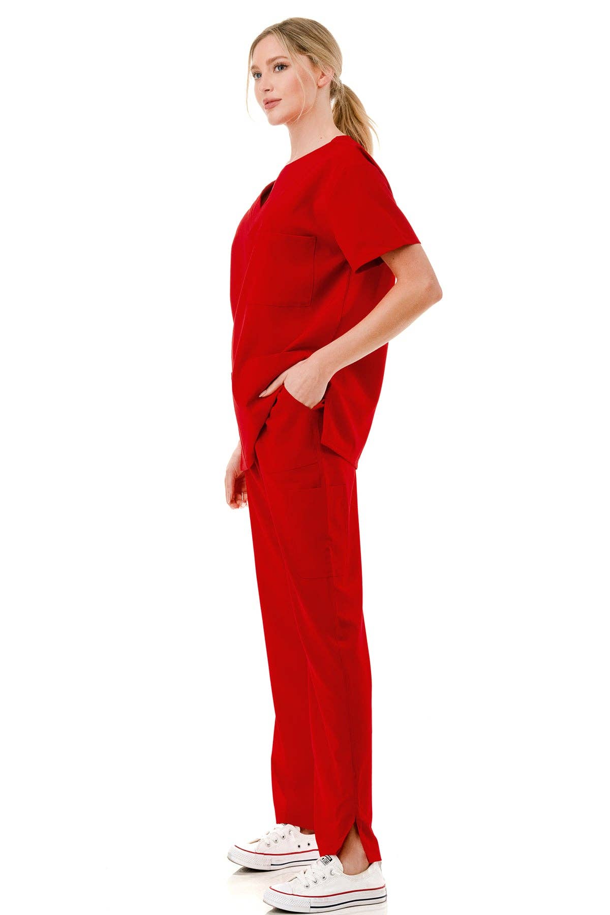 Red Scrub Set