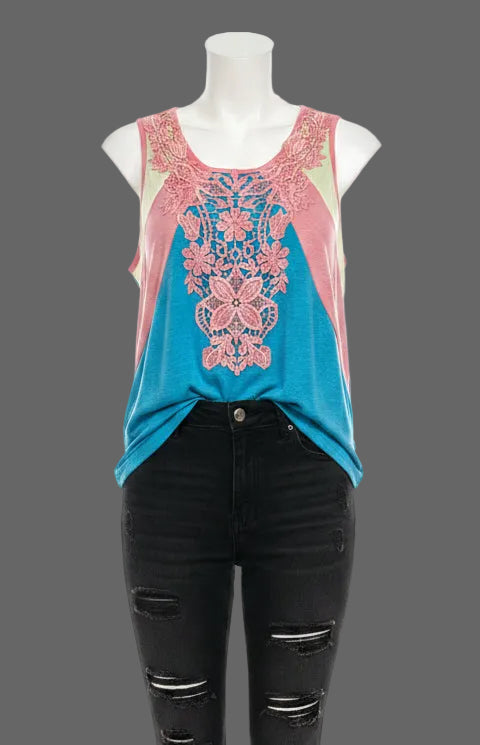 Embroidered Tank Top