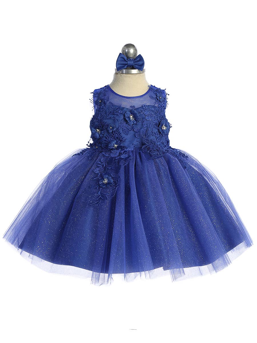 Infant sparkle glitter pageant dress