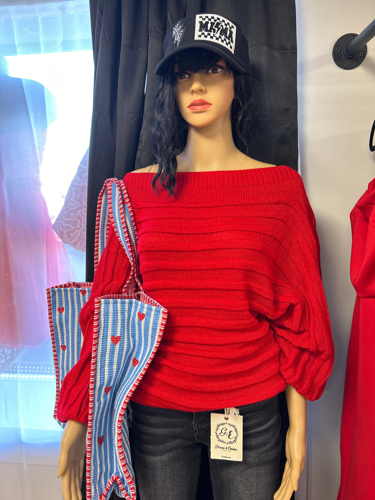 Off the shoulder sweater