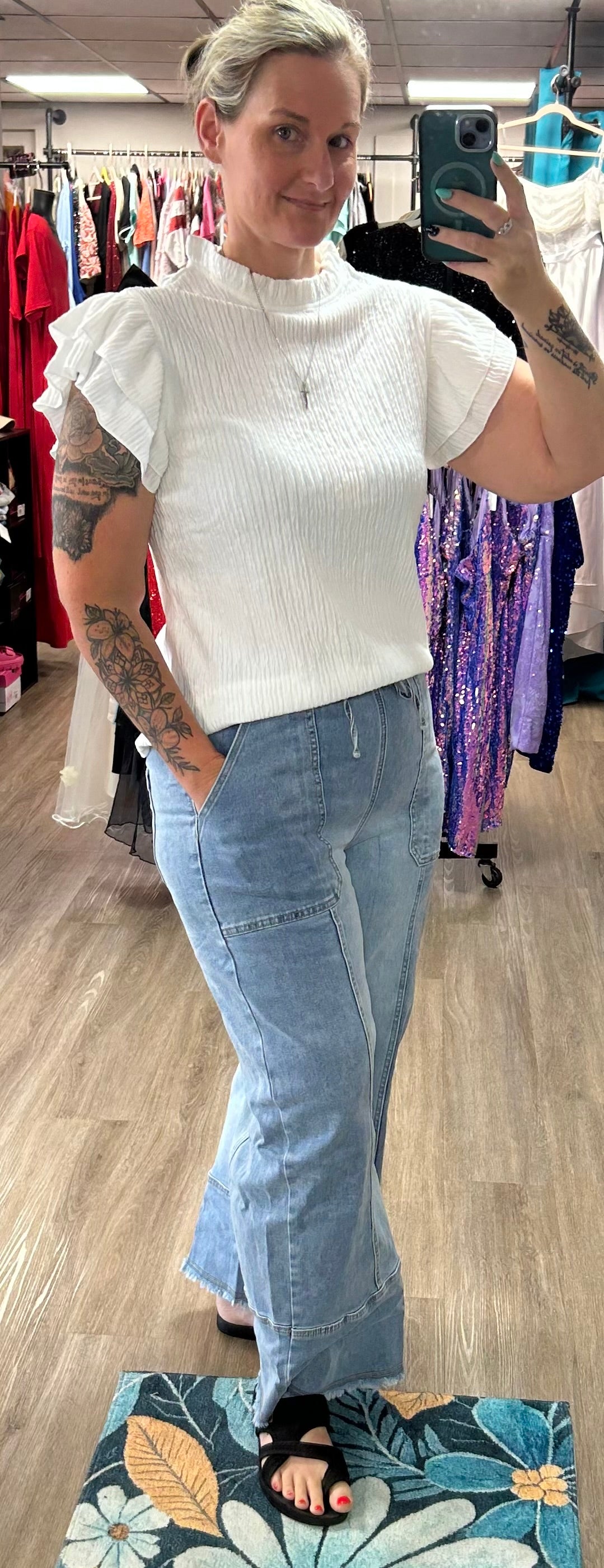 Beau Blue wide leg jeans