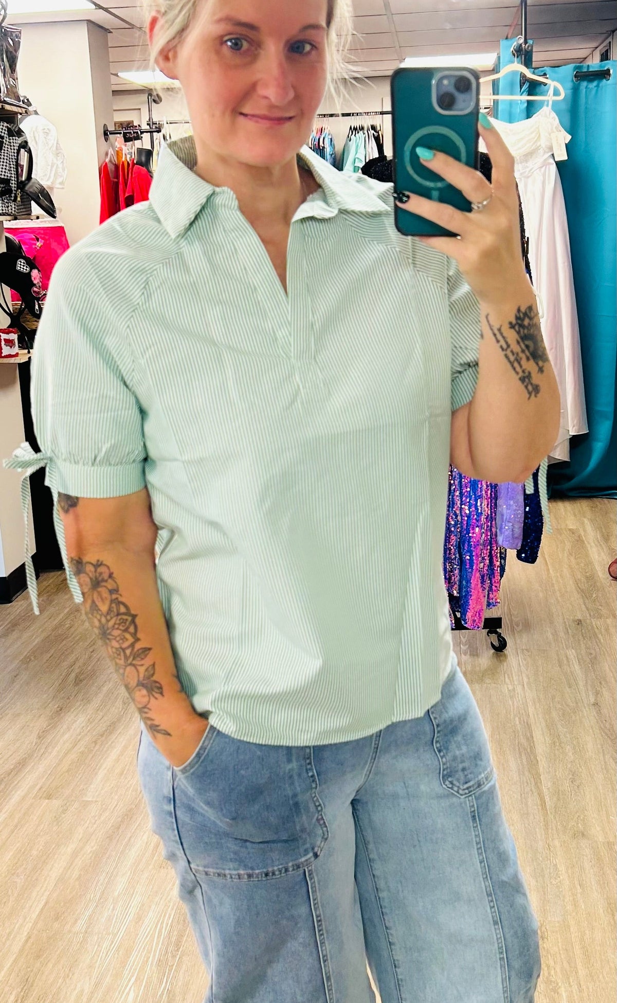 Beau Blue wide leg jeans