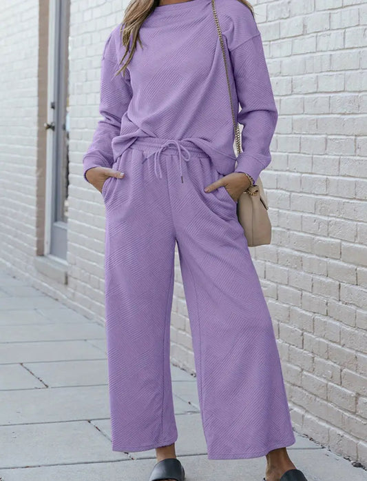 2Pc Lilac Quilted set
