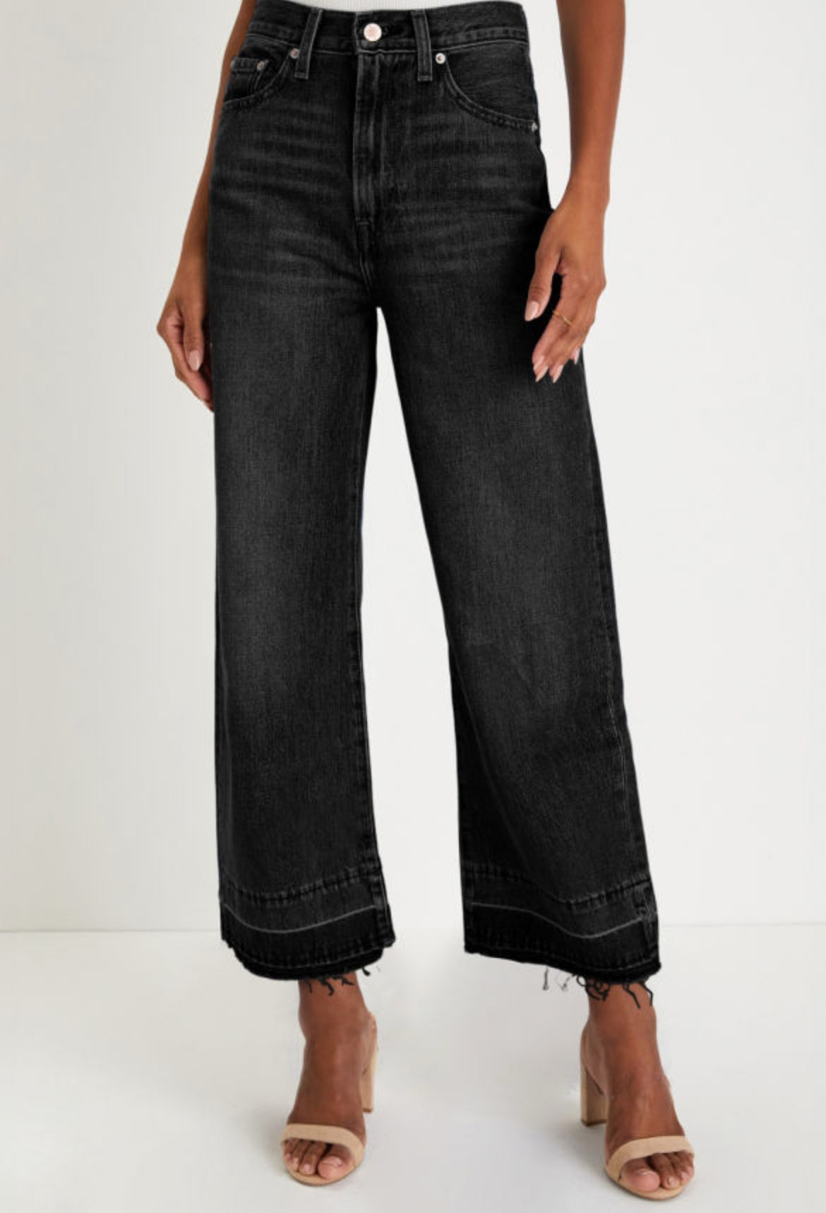 Black Denim straight leg jeans