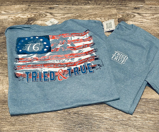 US Liberty Heather Indigo Short-Sleeve T-Shirt
