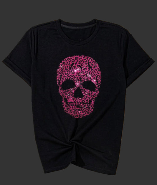 Pink rhinestone skull