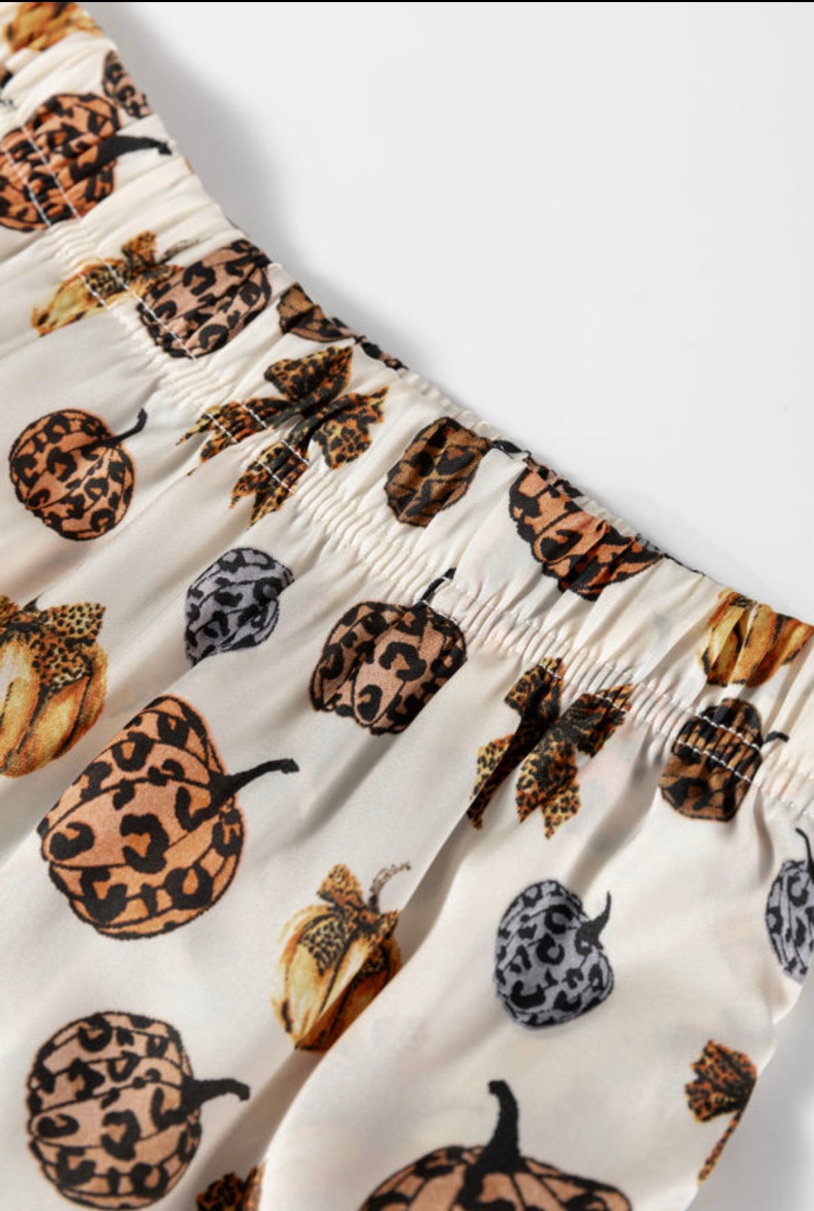 Leopard All over Pumpkin Satin Pajama set