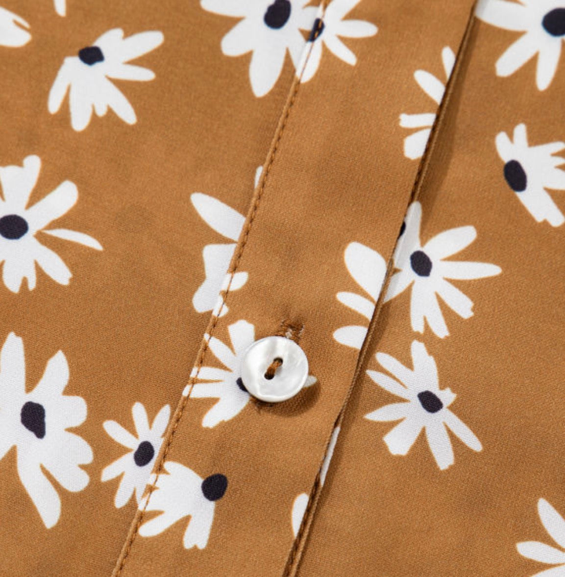 Plus Size - Daisy Floral Puff Sleeve Dress