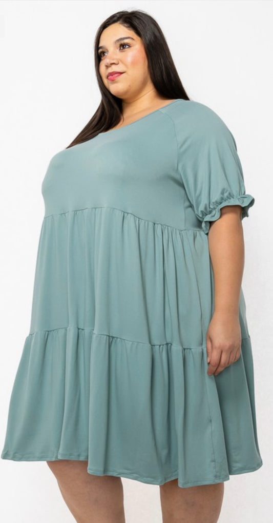 Plus size Ruffle Tier Dress