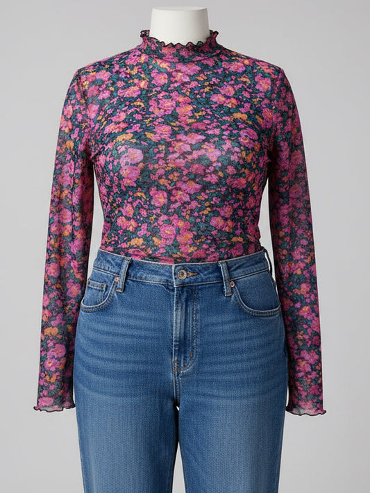 Plus size mesh top