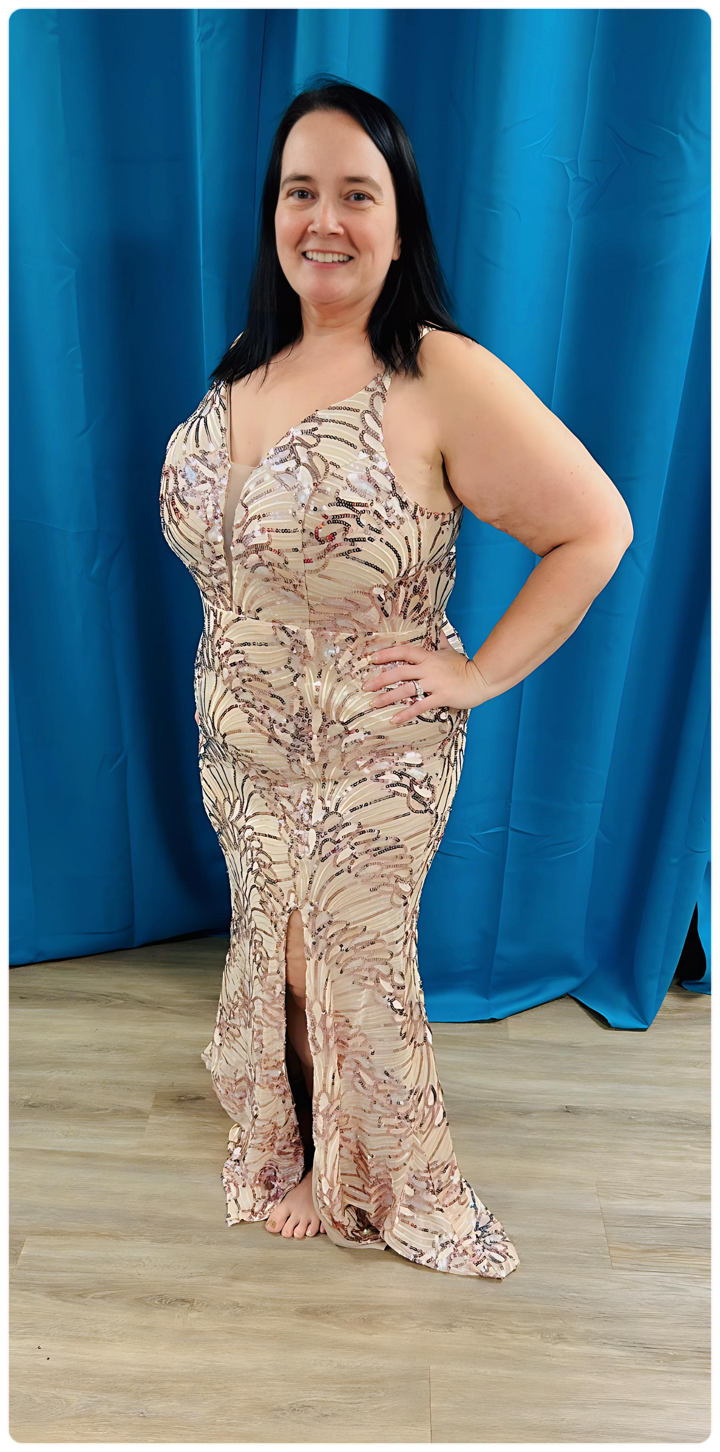 Ricarica PLUS SIZE MULTI COLOR SEQION MAXI DRESS