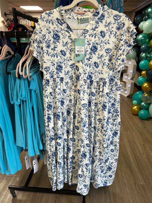 Blue floral dress