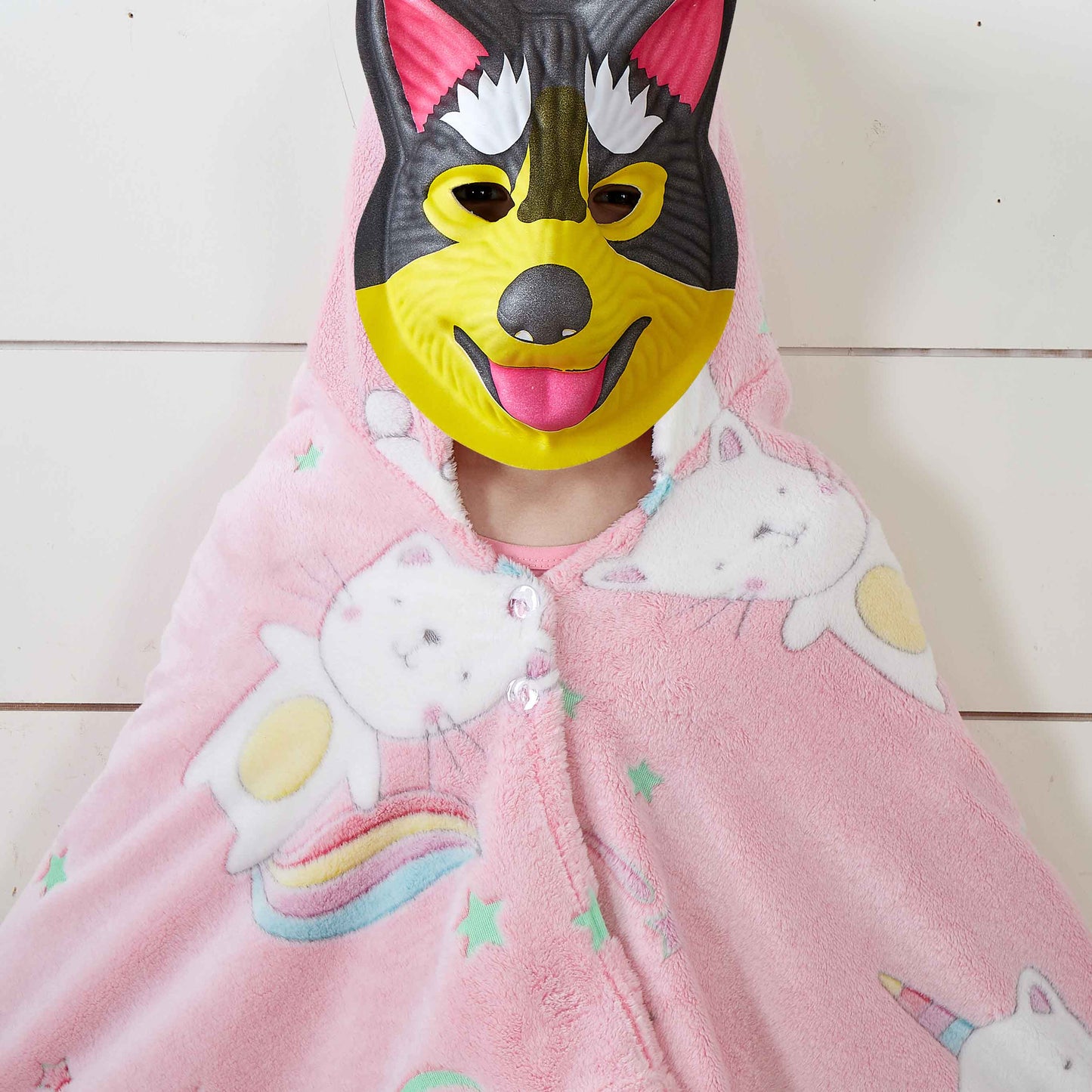 "Kittycorn" Hooded Glow-in-the-Dark Throw Blanket
