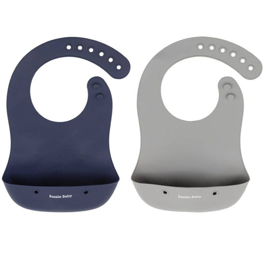 Foodie® Bib, all silicone: Grey Skies