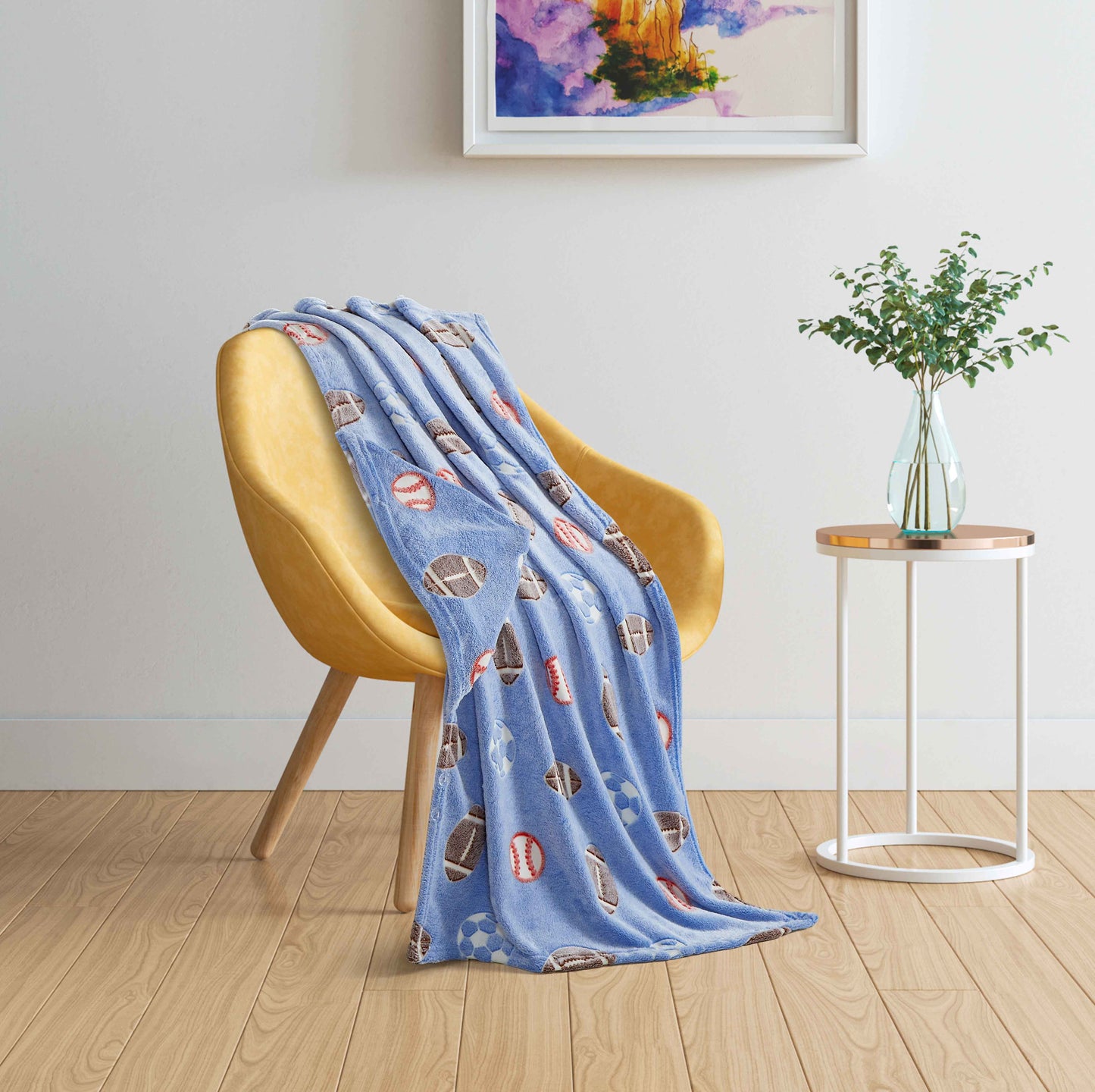 "Game Time" Hooded Glow-in-the-Dark Throw Blanket