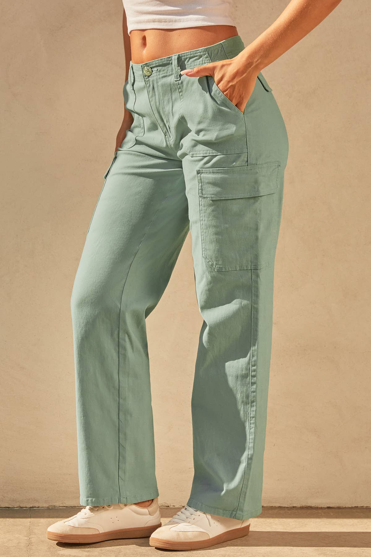 Porkchop Cargo Pkt Straight Leg Pant: Jasmine Juniors