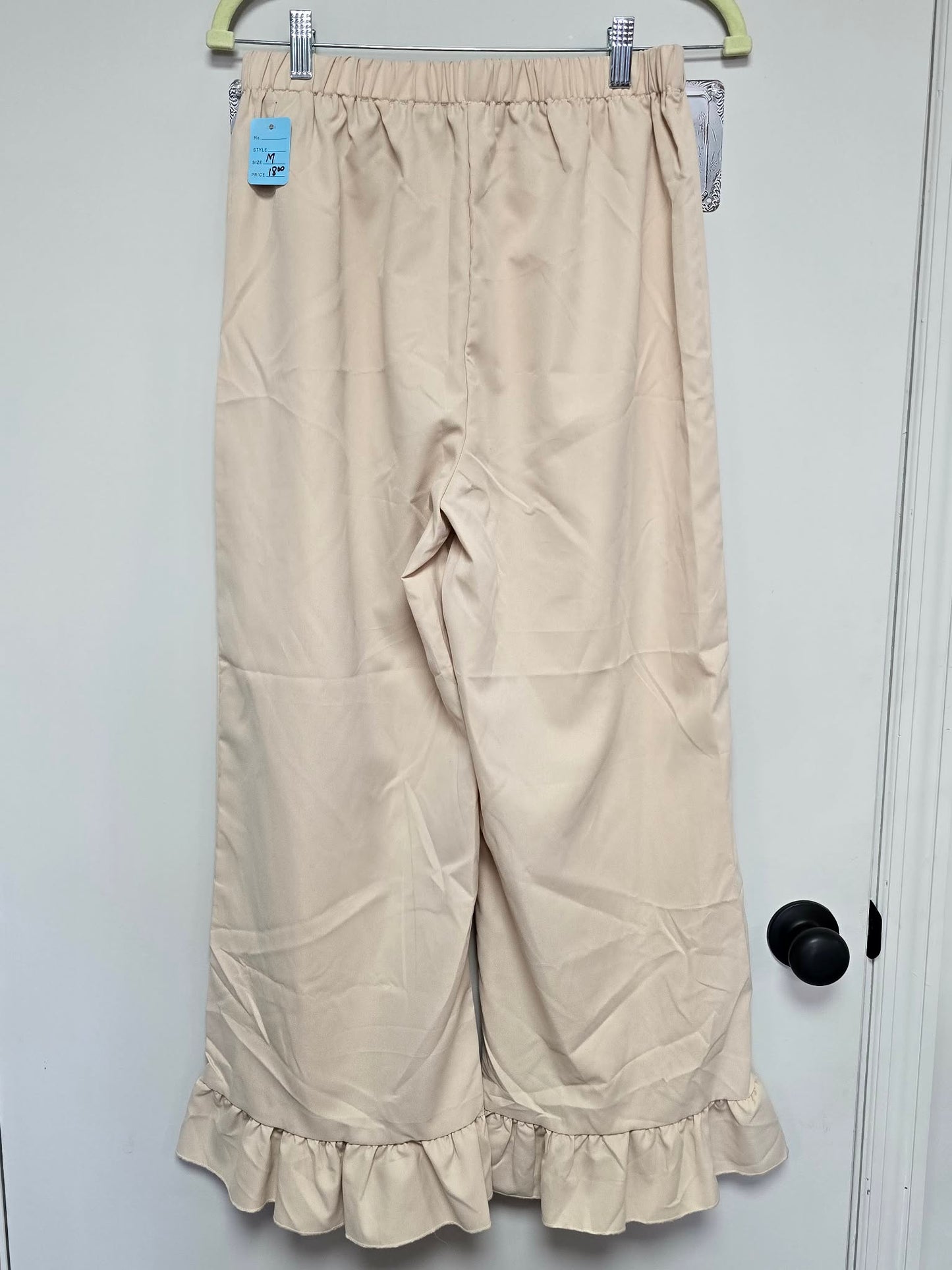 Beige Ruffle pants