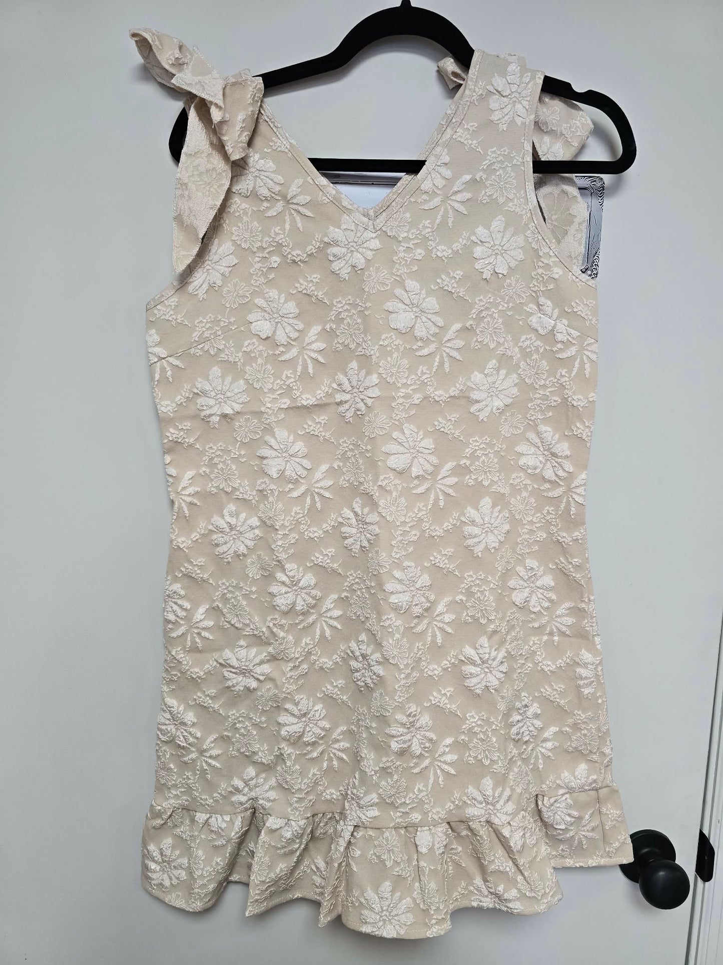 Beige Floral Dress