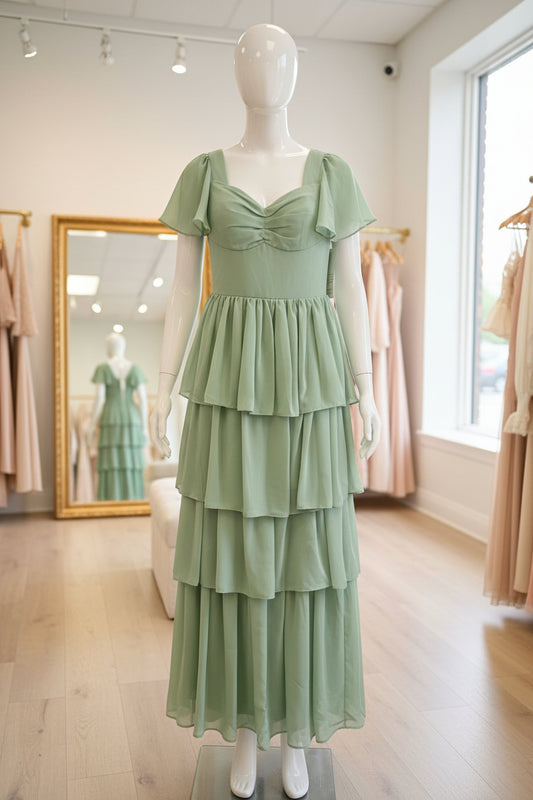 Sage green corset back