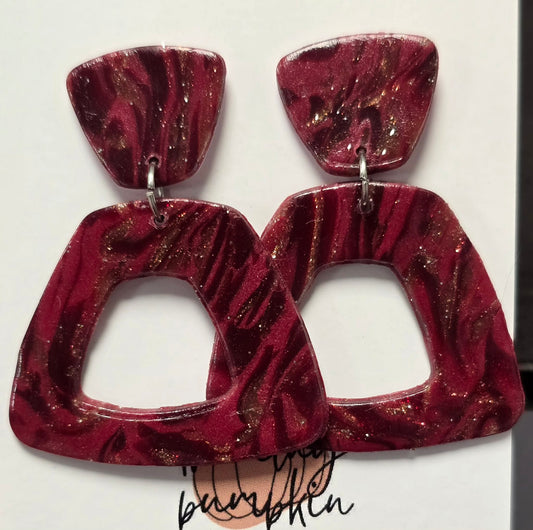 Shimmery red and gold