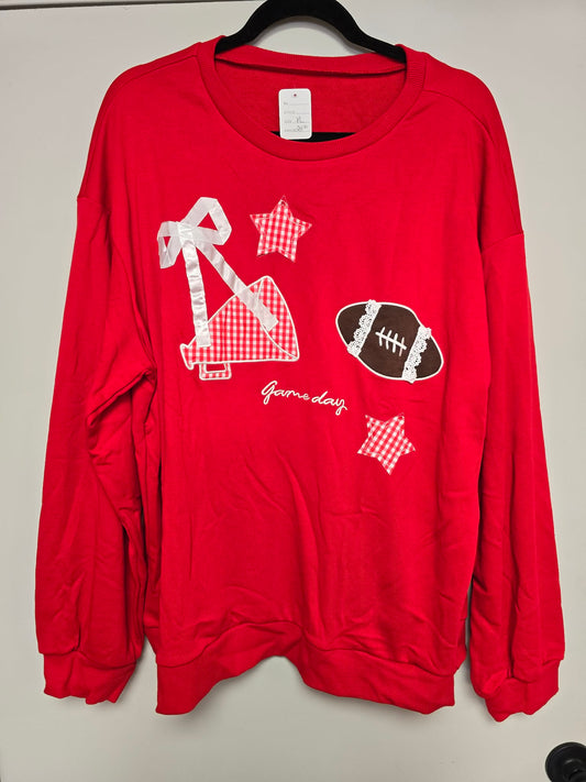 Red Game Day sweatshirt