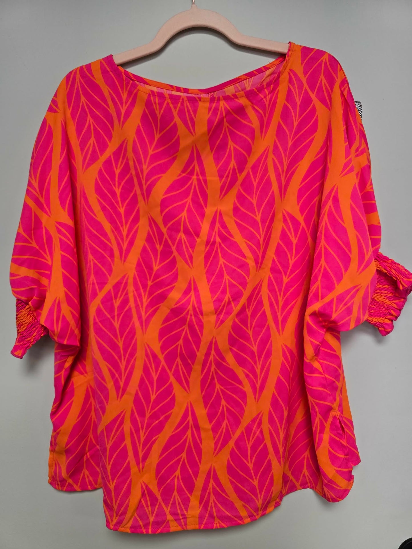 Hot Pink and Orange blouse
