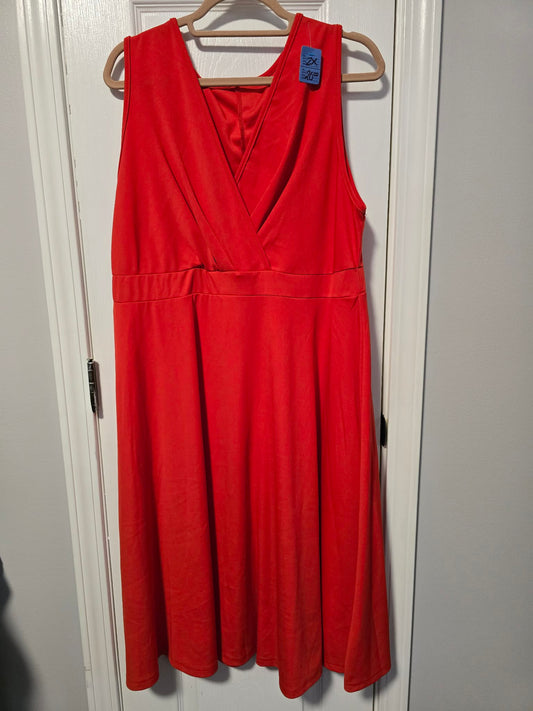Red Sleeveless Dress