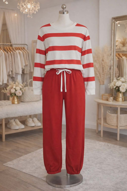 2 Piece Red Lounge Set