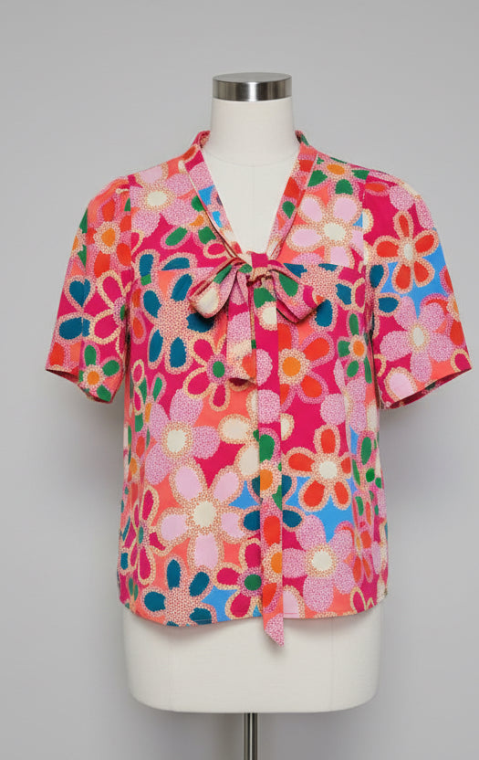 Vibrant floral blouse