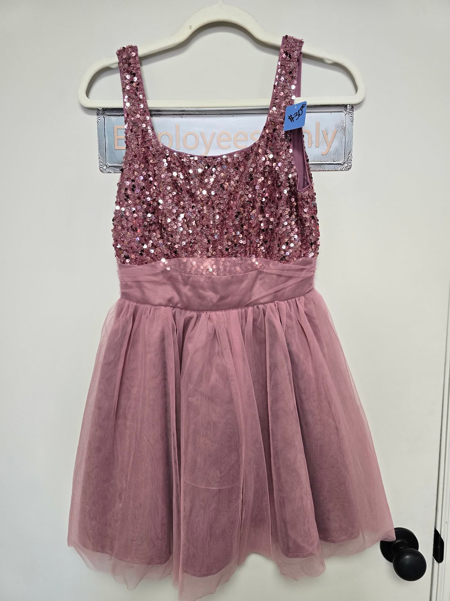 Cocktail Mauve dress with sequin top