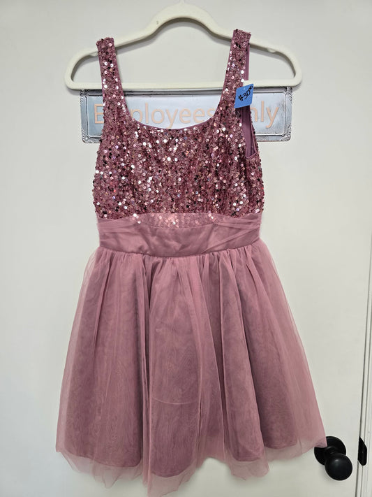 Cocktail Mauve dress with sequin top