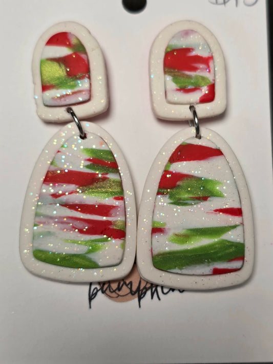 Red, green, white dangles