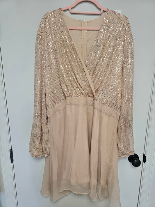 Champagne dress with sequin top