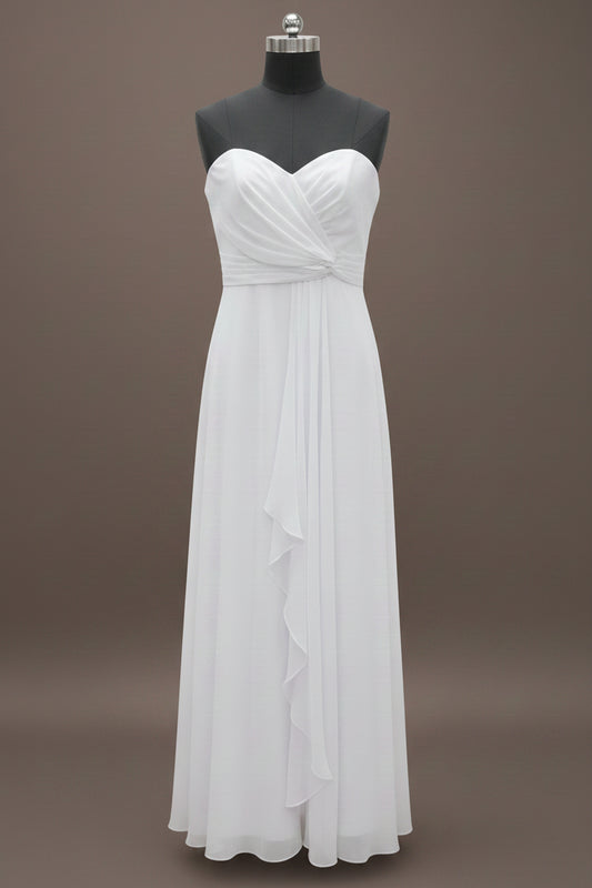 White Strapless corset back